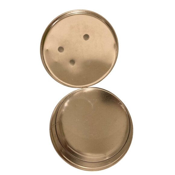 Metzke Cookie Tin Vintage Pewter Embossed Bunny Rabbits in a Garden - Picture 5 of 7